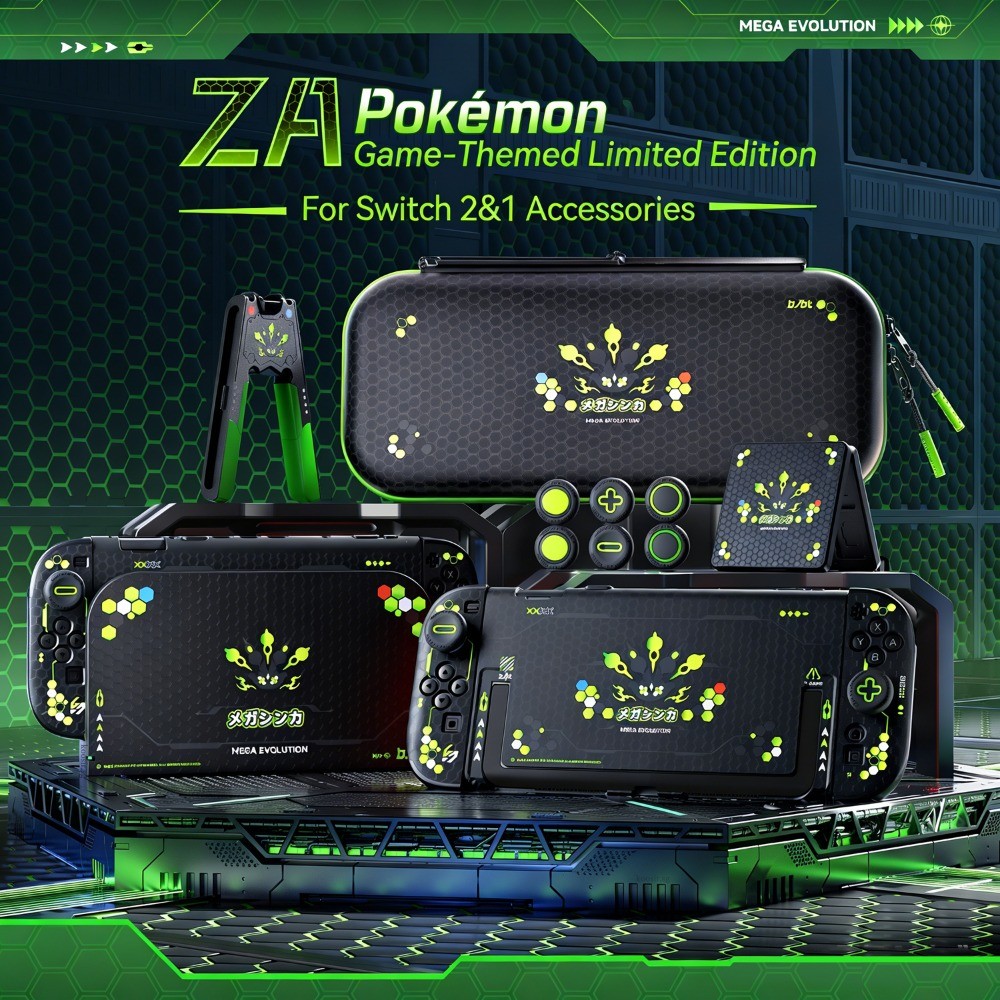 Pokemon Legends: ZA Series สําหรับ Nintendo Switch 2 & 1 : เคสป้องกัน/ Thumb Grips/ เคสการ์ดเกม / กระเป๋าเก็บของ / Dock Cover สําหรับ NS Switch OLED