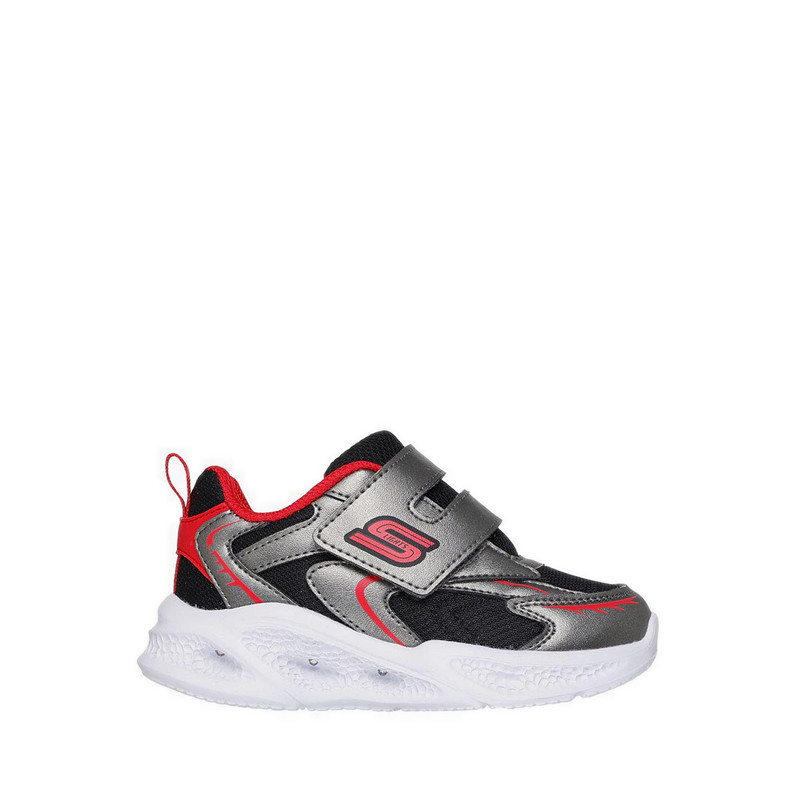 Skechers Skechers Meteor-Lights รองเท้าผ้าใบเด็กผู้ชายสีเทา