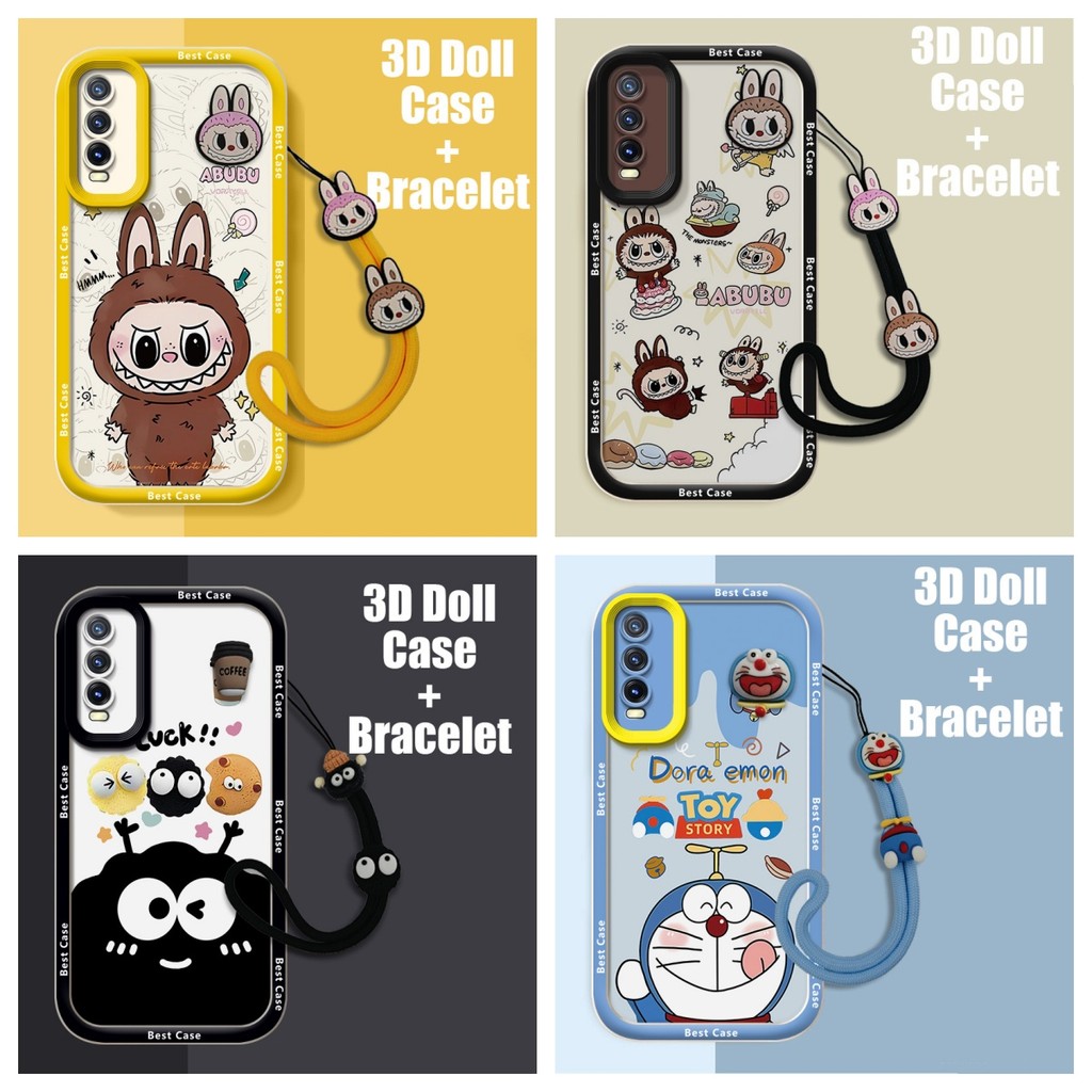 เคส Vivo Y20 Y20S Y12S Y12A เคส Vivo V2026 V2029 V2043 เคสเข้ากันได้กับตุ๊กตา 3D Cool การ์ตูนน่ารักเคสโทรศัพท์นุ่ม B-YQ-GZJT