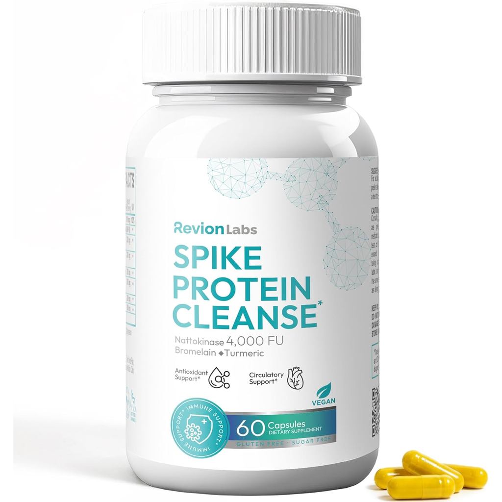 RevionLabs สารสกัดล้างพิษและบำรุงภูมิคุ้มกัน 4000FU - ผสม Nattokinase, Bromelain, Curcumin, Selenium