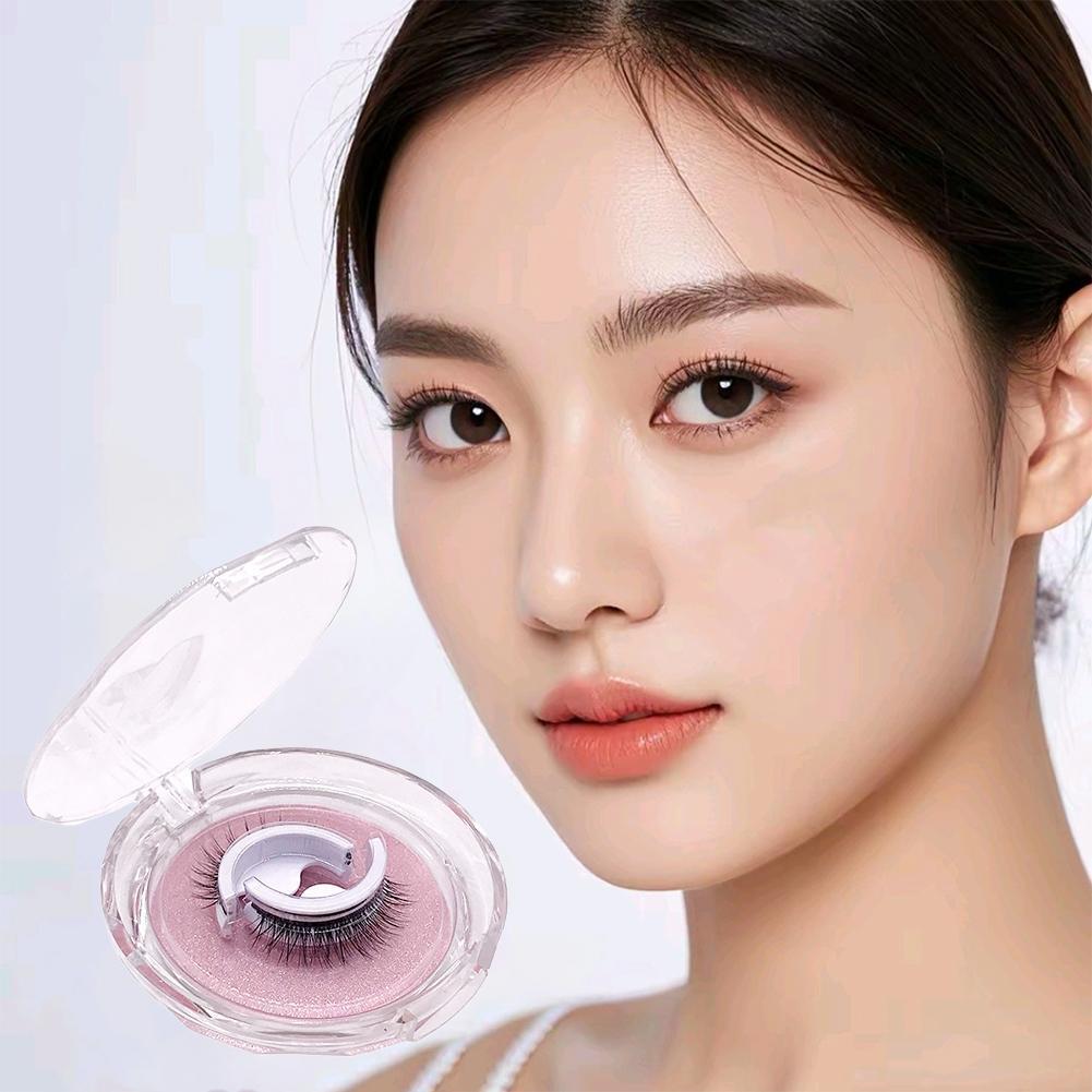 ขนตาปลอมแบบมีกาวในตัวสําหรับผู้หญิงหยิกและเรียวนํากลับมาใช้ใหม่สําหรับผู้เริ่มต้นธรรมชาติ H9z6