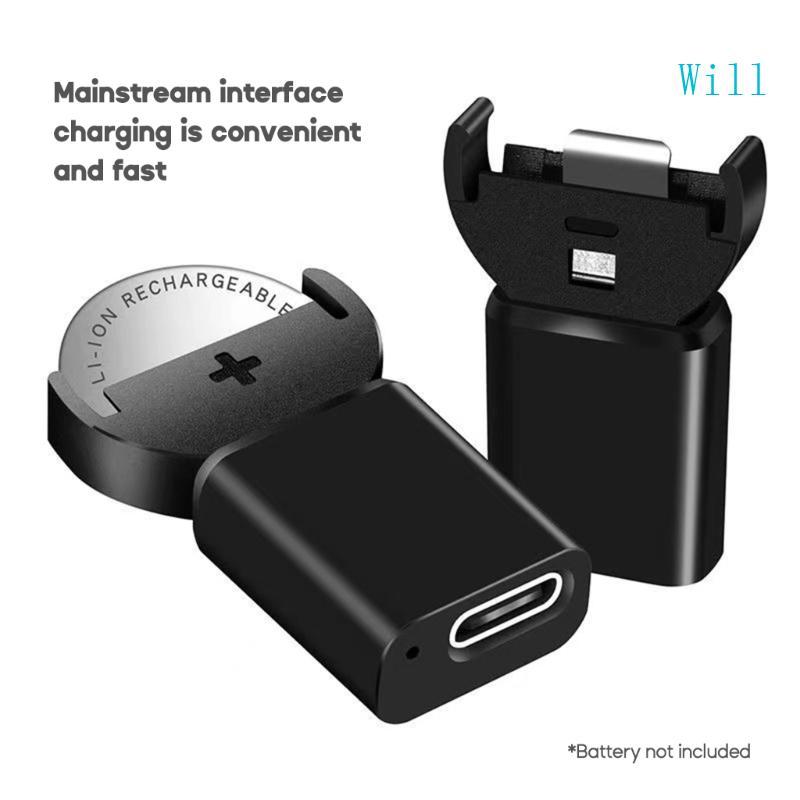Will Button Charger Lithium Coin USB C Charger สําหรับ LIR2032 LIR1632