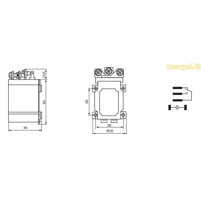 Weroyal JQX-60F 1Z 60A High-power รีเลย์กันชนรถ 220V 40F-58F-63F