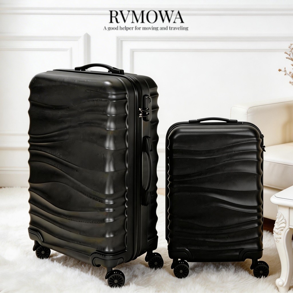 RVMOWA (จัดส่งในวันเดียวกันจากประเทศไทย) กระเป๋าเดินทางรับประกัน 3 ปี 14-24 นิ้ว 🌊🌊ดีไซน์ลวดลาย วัสด