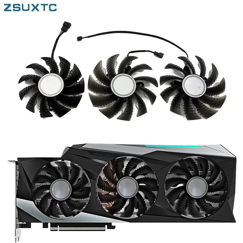 HL 82MM87MMPLA09215S12HRTX3080 พัดลมการ์ดกราฟิกเหมาะสําหรับ Gigabyte GeForceRTX3070TI, 3080, 3080TI,