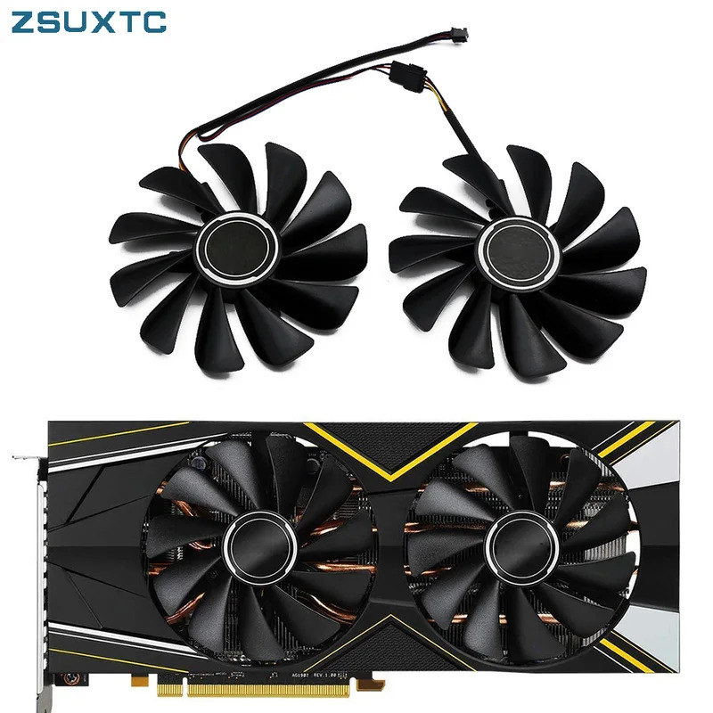 HL 95mmCF1010U12SFDC10U12S9-CRX5700GPU พัดลมเหมาะสําหรับ ASRock Radeon RX5700XT5700XT พัดลมระบายความ