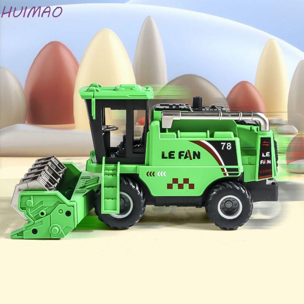 HUIMAO Kids Farmer Cart Toy, Dump Truck Crane จําลองฟาร์ม Harvester Toy, Funny Manual Skills Harvest