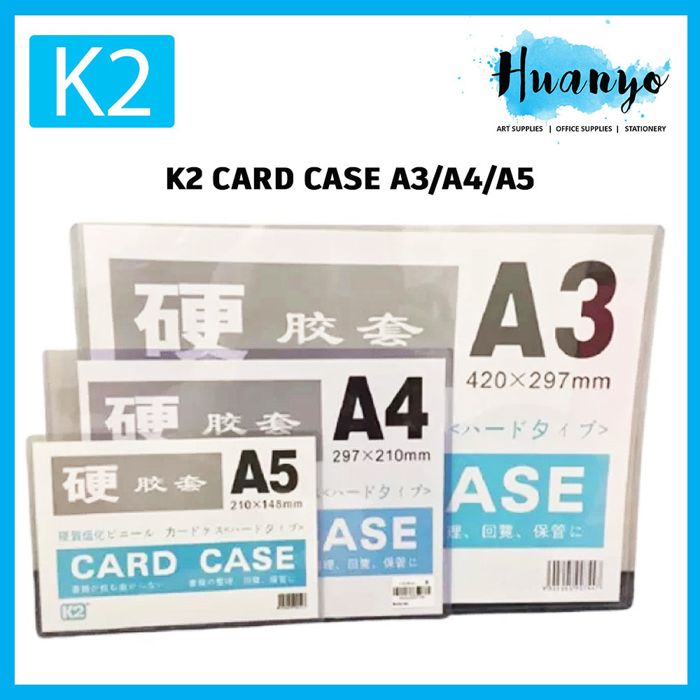 K2 A3 A4 A5 Hard Card Case PVC [หนา 0.3 มม.] ที่ใส่เอกสารโปร่งใสสําหรับเมนูใบรับรองโปสเตอร์ภาพ
