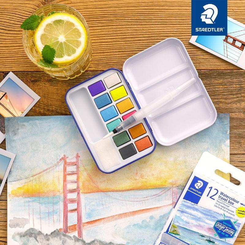 เยอรมนี STAEDTLER 888 NC12 12 สีชุดสีน้ําที่เป็นของแข็งการรับรอง EU CE