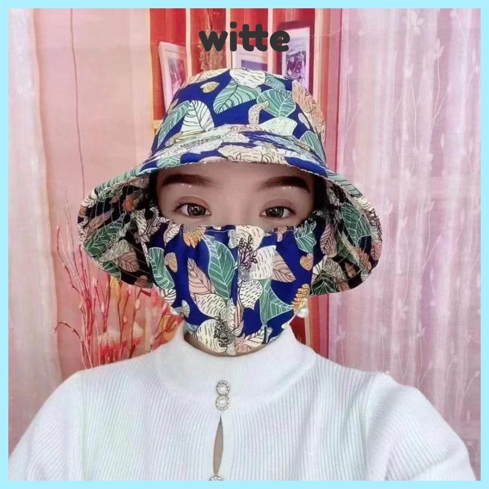 Witte หมวกหยิบชา หมวกคลุมไหล่ ปีกกว้าง หมวกทํางานการเกษตร ขายดี ป้องกันรังสียูวี ป้องกันคอ