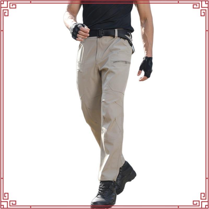 IX12 กางเกงคาร์โก้ กางเกงยุทธวิธี ผ้ายืด มีซับใน มีช่องกระเป๋าหลายช่อง S-4XL