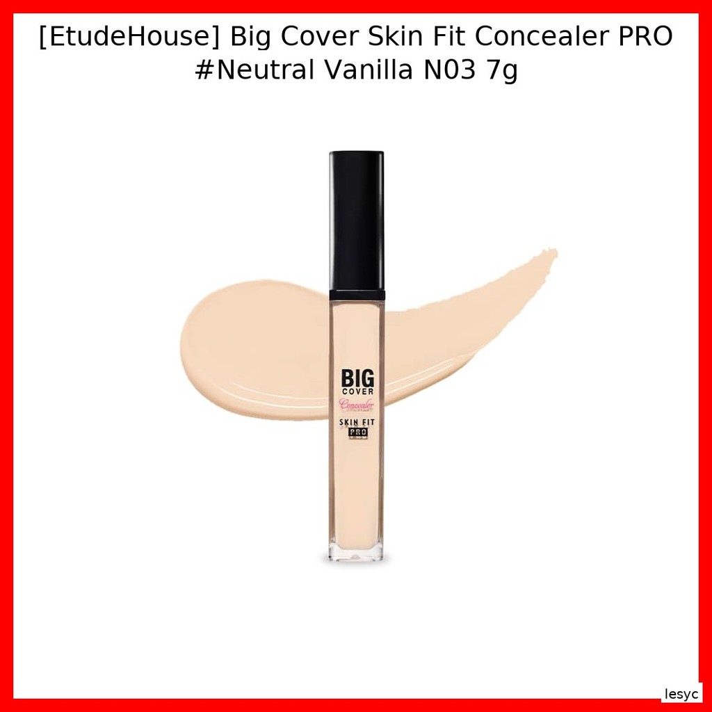 [EtudeHouse] คอนซีลเลอร์ Big Cover Skin Fit PRO #Neutral Vanilla N03 7g / น้ําหนักเบา เม็ดสี by lesy