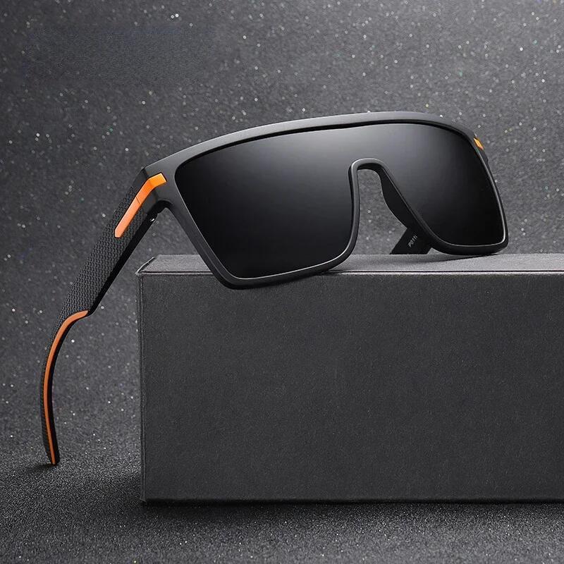 แว่นกันแดดโพลาไรซ์ Oversize Square สำหรับผู้ชาย กันUV400 เหมาะสำหรับการขับรถและสวมใส่ในทุกวัน