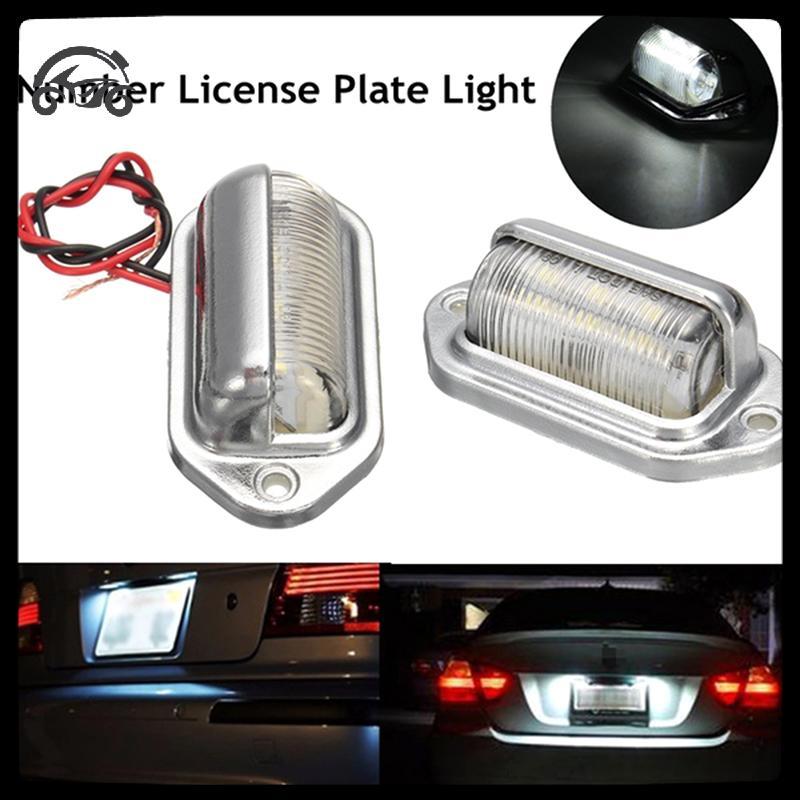 [8C11] 1X Chrome 6LED หมายเลขใบอนุญาตป้ายภายใน Step Light สําหรับเรือ RV Trailer [8C]