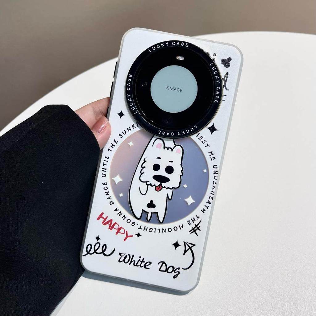 เหมาะสําหรับ mate60pro Fun Planet Puppy เลเซอร์เคสโทรศัพท์ mate40/50 Gradient เคสป้องกัน Niche การ์ต