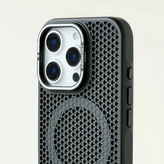 17promax 17pro 17Air 17 CasinCellular cooling/พร้อมวงเล็บโลหะ/Matte อะคริลิค hard Case/สีขาวเข้ากันได้กับ iphone 11 12 13 14 15 16 pro max กรณี