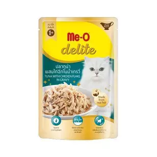 [ยกโหล 12 ซอง] Me-O Delite อาหารแมวเปียก มีโอ ดีไลท์ ขนาด 70 กรัม(g)