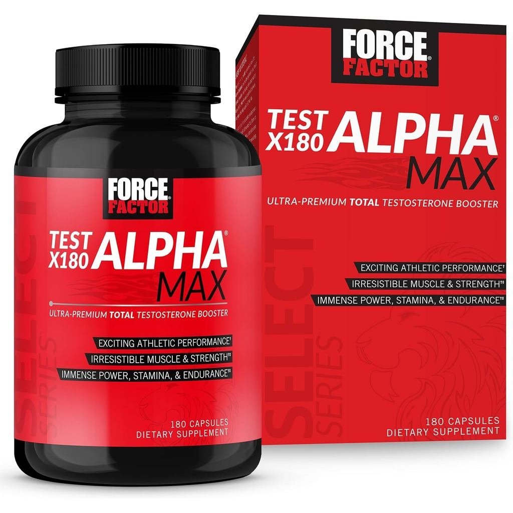 Test X180 Alpha Max Total Testosterone และ Nitric Oxide Booster สําหรับผู้ชายที่มีเมล็ด Fenugreek แล