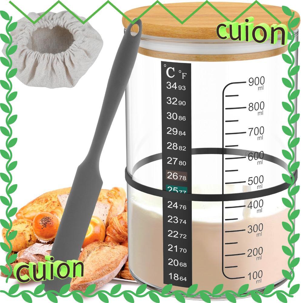 CUION1413 Sourdough Starter Jar Kit, การเก็บรักษาอาหารReusable Sourdough Starter คอนเทนเนอร์, 900ml 