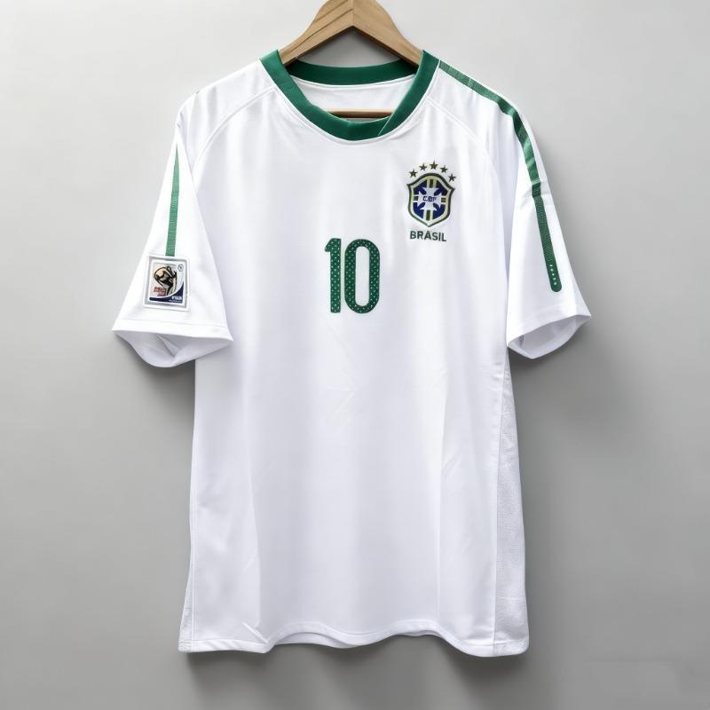 เสื้อฟุตบอล คุณภาพสูง สไตล์วินเทจ เหมาะสำหรับเล่นกีฬาและฟิตเนส 003เสื้อทีมบ้าน ของเล่น เหมาะสำหรับวอลเลย์บอล มีคาและบราซิล