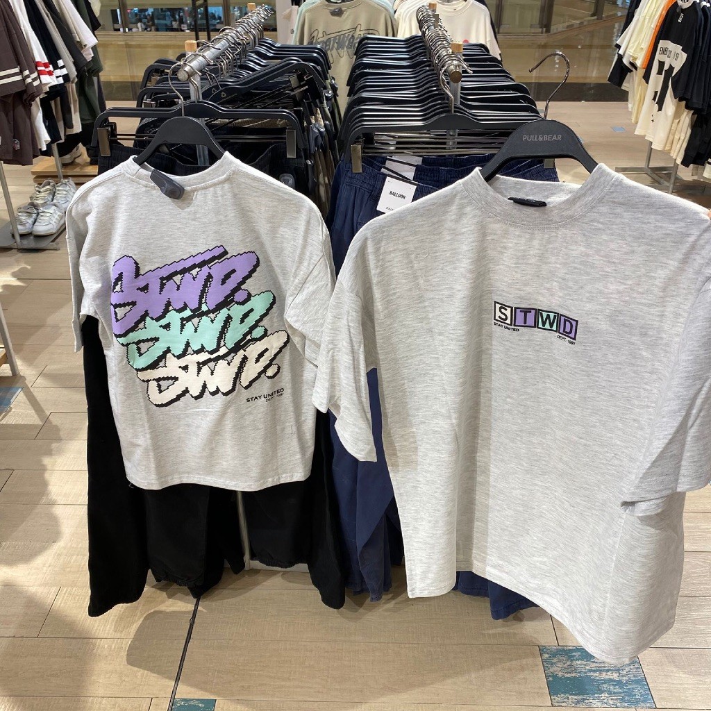 เสื้อยืด STWD Pull&Bear Boxy Fit (ชาย) READY TO SHIP!!!