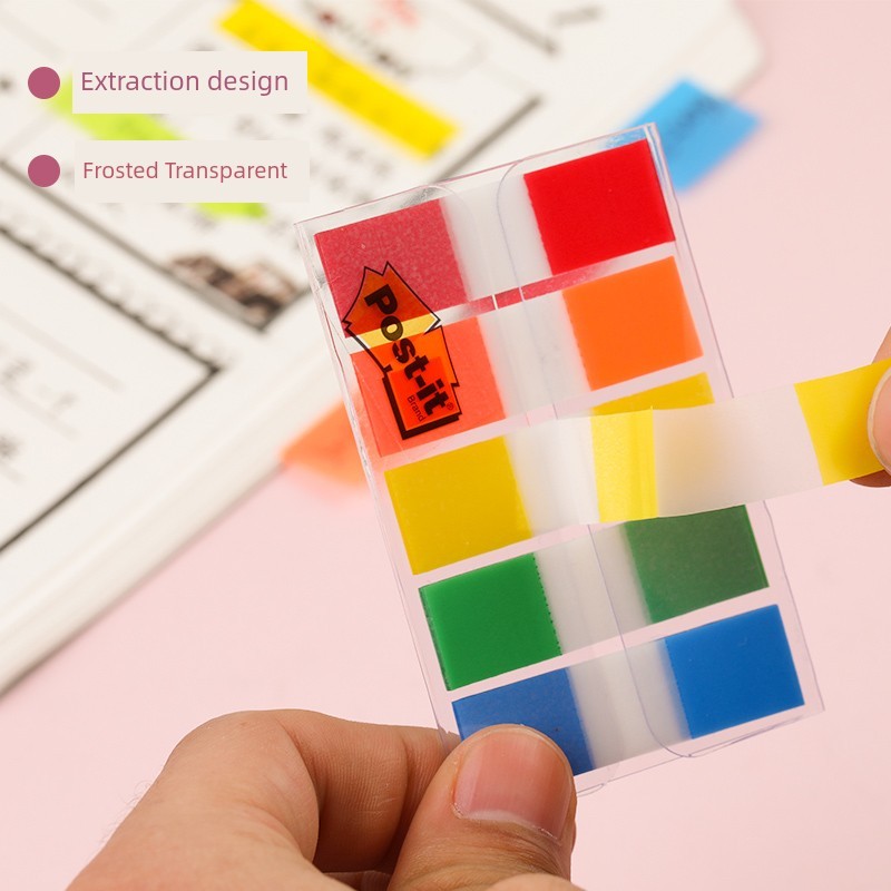 postit น่ารัก postit [ชุดสติกเกอร์ดัชนี] สติกเกอร์ดัชนี3M, ฉลากแยกสี, ที่คั่นหน้าสี, สติกเกอร์ฉลากเร