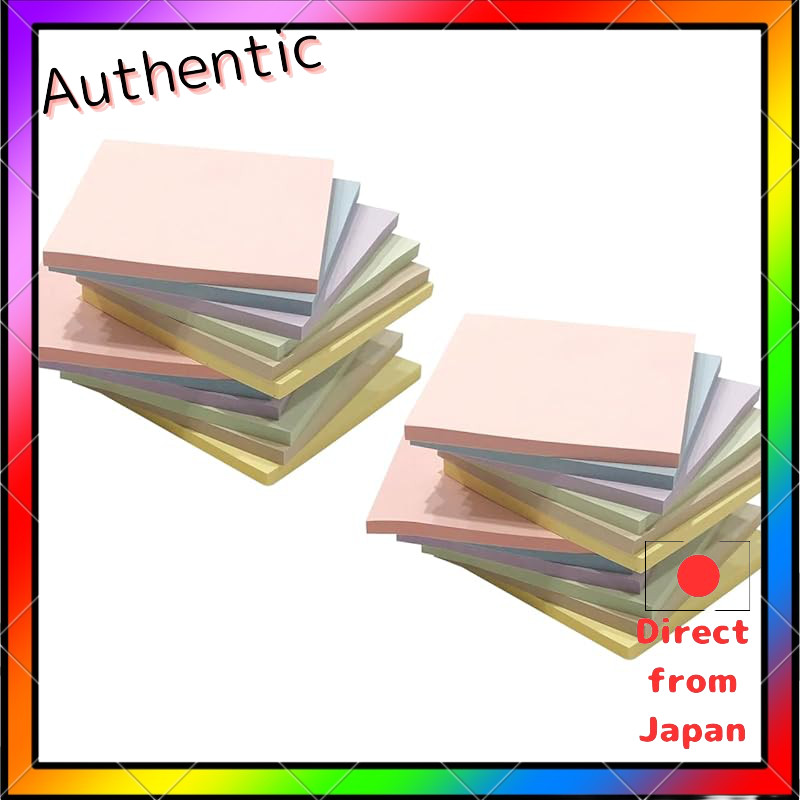 Audio Fan Sticky Notes Strong Adhesive 75×75mm 50 sheets × 24 packs Notebook Pastel Colors Sticky No