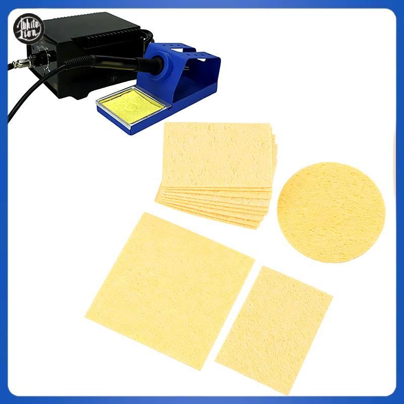 WL| 10ชิ้นทําความสะอาดฟองน้ําทําความสะอาดสําหรับเชื่อมไฟฟ้าบัดกรีปลายเหล็กทําความสะอาดฟองน้ําทําความ