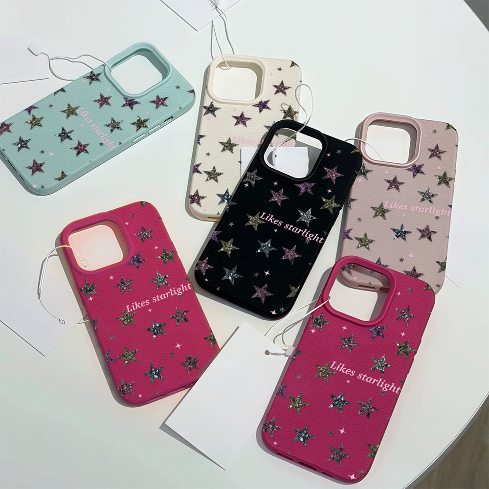 ✨จัดส่งฟรีในพื้นที่✨เคสโทรศัพท์ลายดาวสีสันสดใสสำหรับ iPhone 16 15 13 14 11 7 8plus Pro Promax