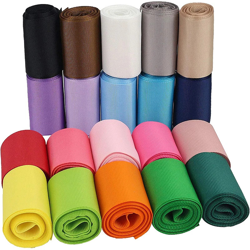 3" 75mm 5 yards/10 yards solid color grosgrain ribbons gift packaging DIY handmade materials YM20080