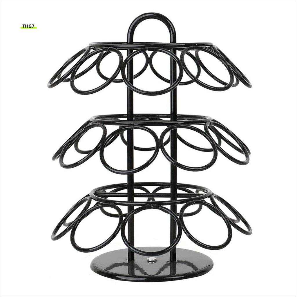 Belinda7Coffee Pod Holder Coffee Pod Storage เข้ากันได้กับ K Cups (27 Pods), สีดํา