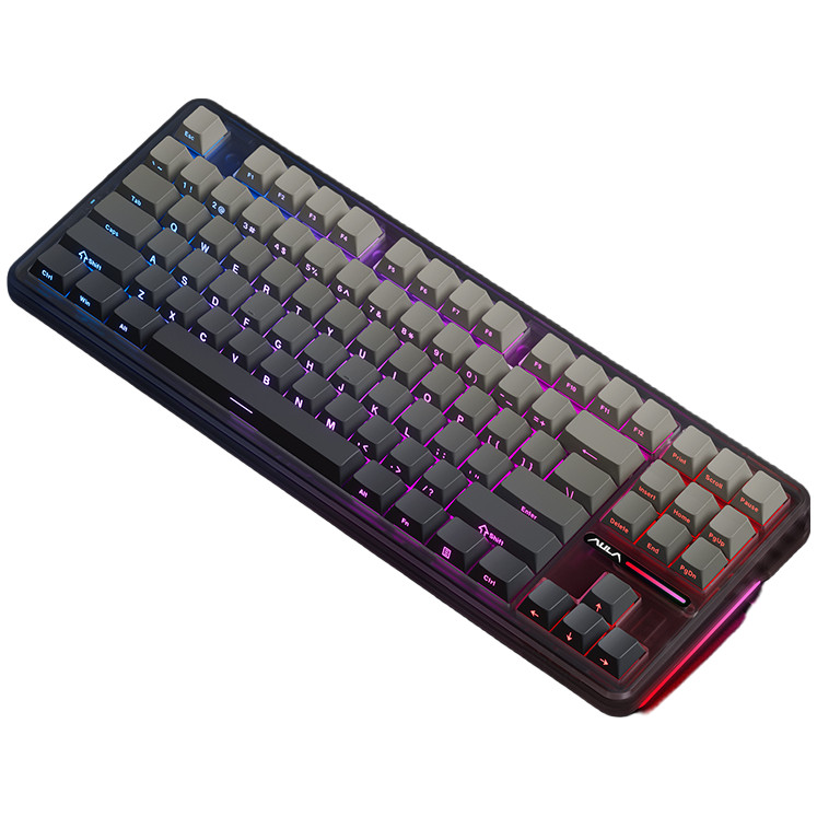 【Overclock Curated 】【แมงมุมหมาป่า】F87/S87Pro คีย์บอร์ดกลไกสามโหมด ปลั๊กอินแบบร้อน บลูทูธ มีสาย ไร้สา