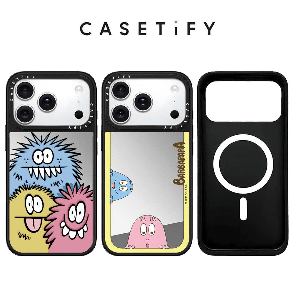 แม่เหล็กเม่นมอนสเตอร์กระจกเคสโทรศัพท์สําหรับ ไอโฟน 17 มือโปร สูงสุด 17อากาศ 16 15 14 13 12 11 ปลอกกันกระแทก