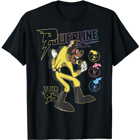 เสื้อยืดผู้ใหญ่ดีไซน์ Disney A Goofy Movie Powerline Tour 95