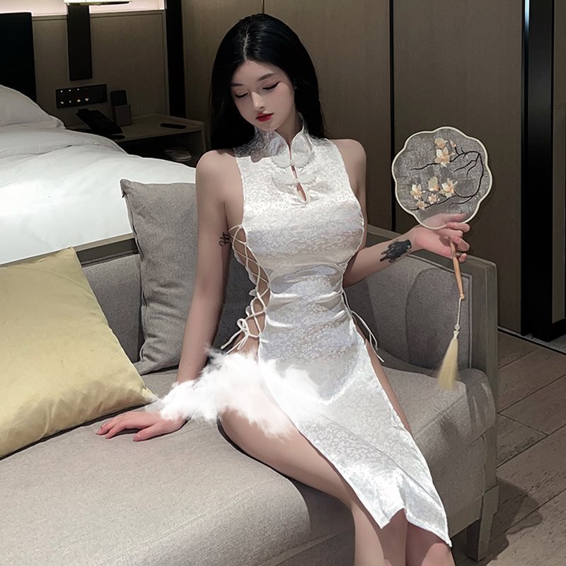 Sexy secrets⚜️⚜️ ชุดกี่เพ้า🪭🧨 ชุดในเร้าใจ ดีไซน์ผูกเชือกด้านข้าง ผ้าดีมาก น้ำหนักเบา ส่งไวจากไทย - รูปที่ 6