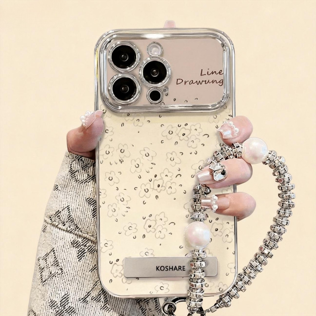 💖Hype💖-เคส 17PROMAX เคสไอโฟน  iPhone 16PRO 15PRO  14PLUS 13PRO 12 11  เคสโบว์ความหงาย มีสร้อยข้อมือ+