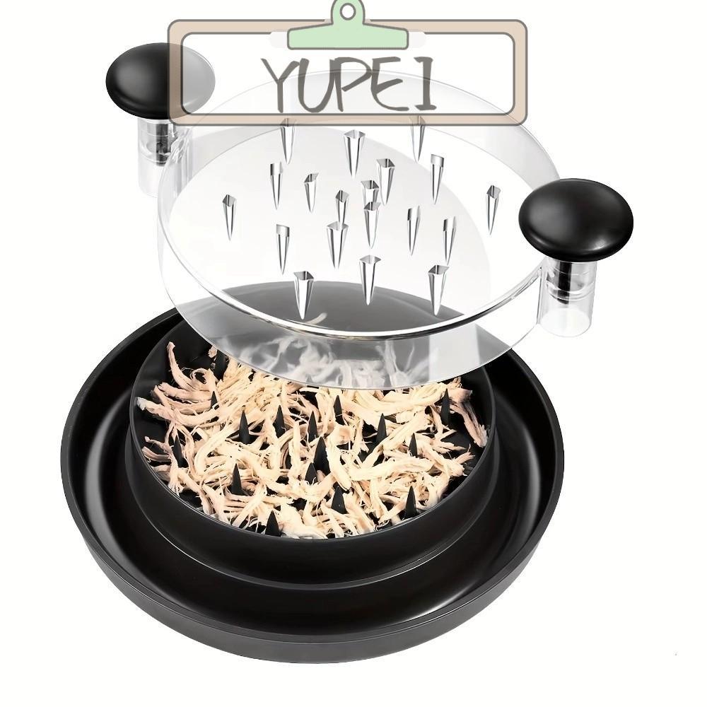YUPEI เครื่องมือย่อยเนื้อไก่ เครื่องทําลายเอกสารอกไก่ Shredding บดกะหล่ําปลี ฝาใส มองเห็นง่าย หมุนใช้งานครัว