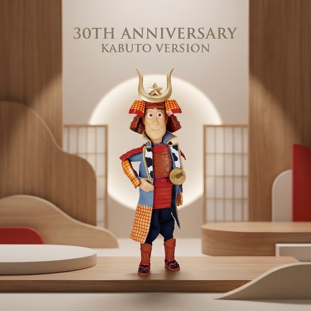 TAKARA TOMY Toy Story 30th Anniversary Real Size Talking Figure Woody KABUTO ver.