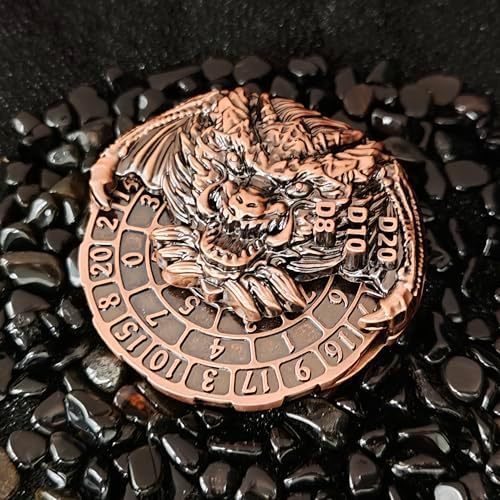 Lkjsjns DND Dice Set รูเล็ต, Fidget 7-in-1 Metal D&D Spinner Dice, DND D20 ของขวัญลูกเต๋าเล่นบทบาทเย