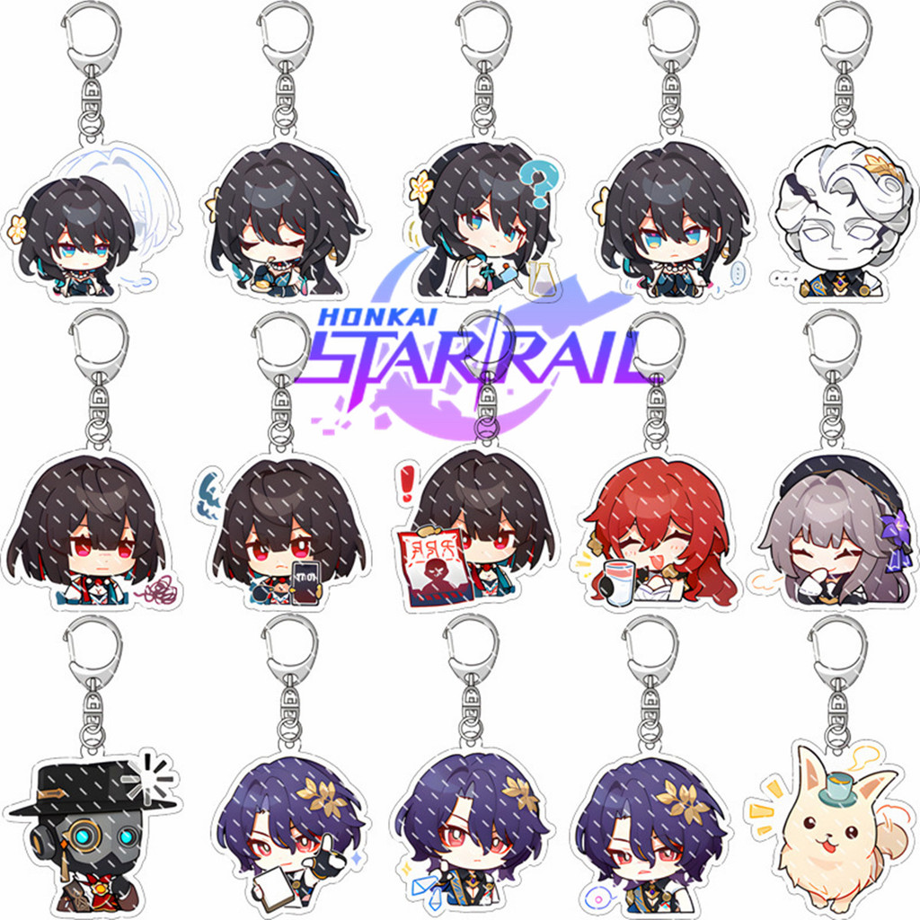 ใหม่ Honkai: Star Rail อะนิเมะพวงกุญแจ Ruan Mei Dr.Ratio Xueyi น่ารักการ์ตูนจี้พวงกุญแจกระเป๋าเป้สะพ
