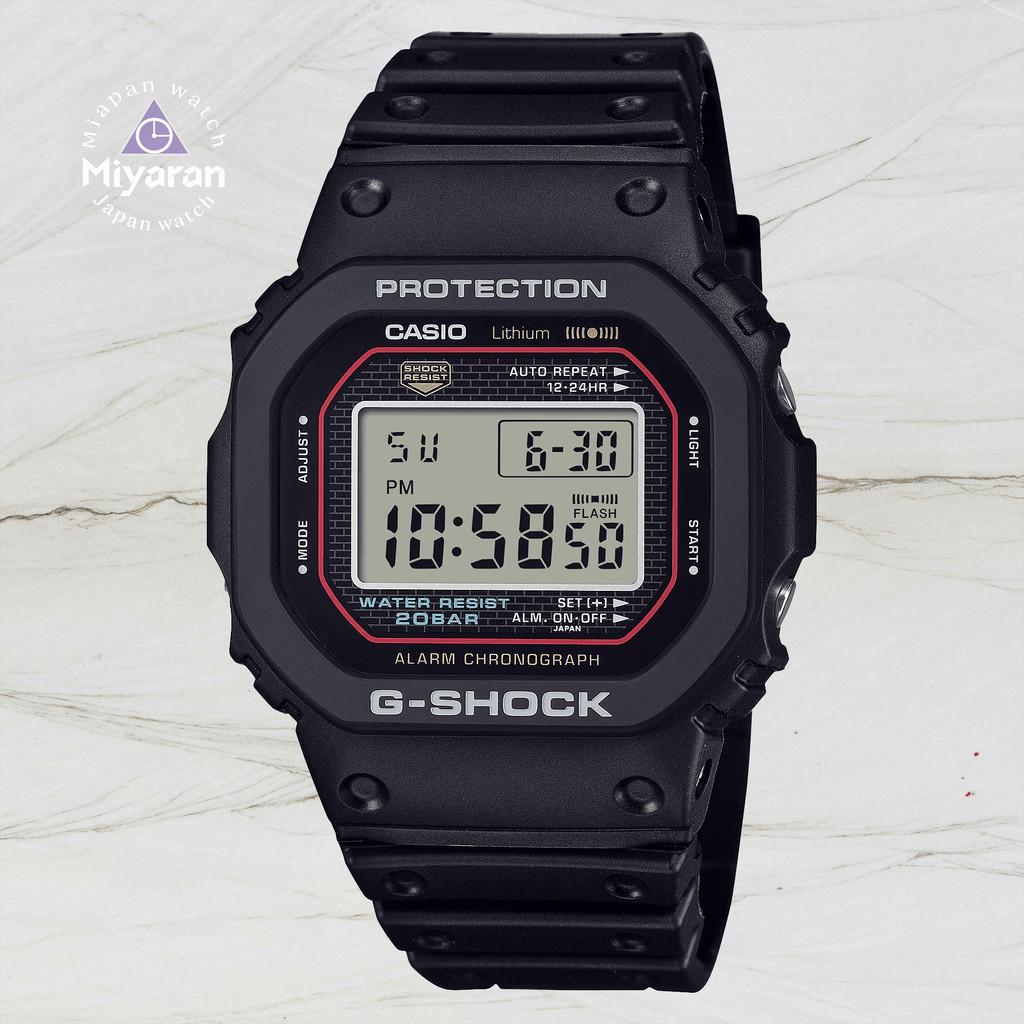 Casio G-SHOCK DW-5000R-1AJF นาฬิกาควอตซ์ชาย กันน้ำ 200 เมตร สายเรซิน กระจกธรรมดา ญี่ปุ่น 《C》