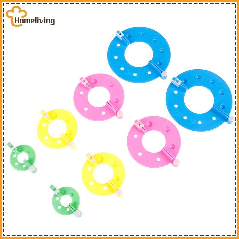 HOME 8PCS 4 ขนาด Fluff PomPom Maker ถัก Loom Kit TH