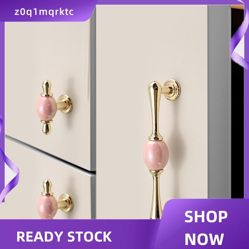 z0q1mqrktc แฟชั่นเซรามิคตู้ Handle Golden Kitchen Cupboard มือจับประตูยุโรปสไตล์สีขาวเฟอร์นิเจอร์ Ha