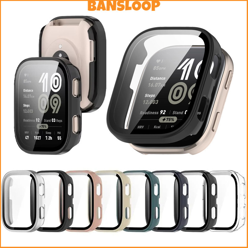 กรณีแก้วนิรภัย for Smartwatch Amazfit Bip 6 เครื่องป้องกันหน้าจอพีซีที่แข็งทั้งหมดรอบ อุปกรณ์เสริมครอบกันชนป้องกัน