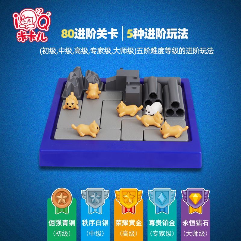 New Product#[Level 5 Difficulty]Cat and Mouse Children's Educational Board Game Toy Intelligence Cat
