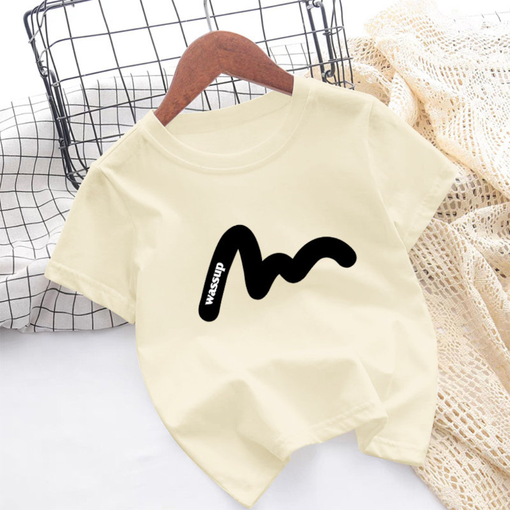 เสื้อยืดแขนสั้นสีขาวสำหรับเด็กในฤดูร้อน ทรงหลวมเรียบง่าย รูปหัวใจ เสื้อซับในเด็ก - รูปที่ 2