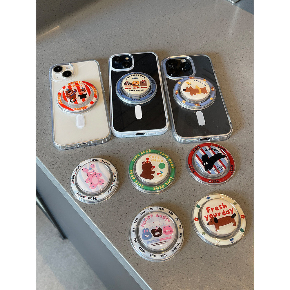 griptok magsafe griptok Magsafe เวอร์ชั่นเกาหลี Selfie การดูดซับแรงกระแทกการ์ตูน