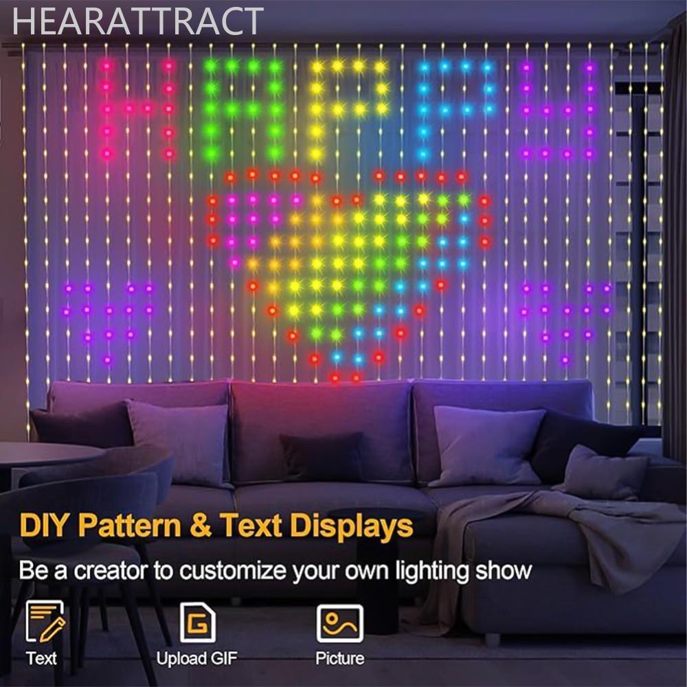 HEARATTRACT สมาร์ทม่าน Light App ควบคุมส่วนบุคคลเลือก Party Festival คริสต์มาสงานแต่งงานวาเลนไทน์s ว