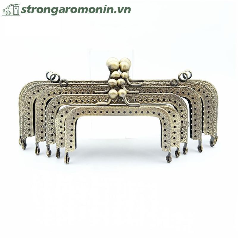 ST 1PCS Square Glossy Silver Basic กระเป๋าโลหะกรอบ Kiss Clasp ล็อค DIY กระเป๋าอุปกรณ์เสริม ST