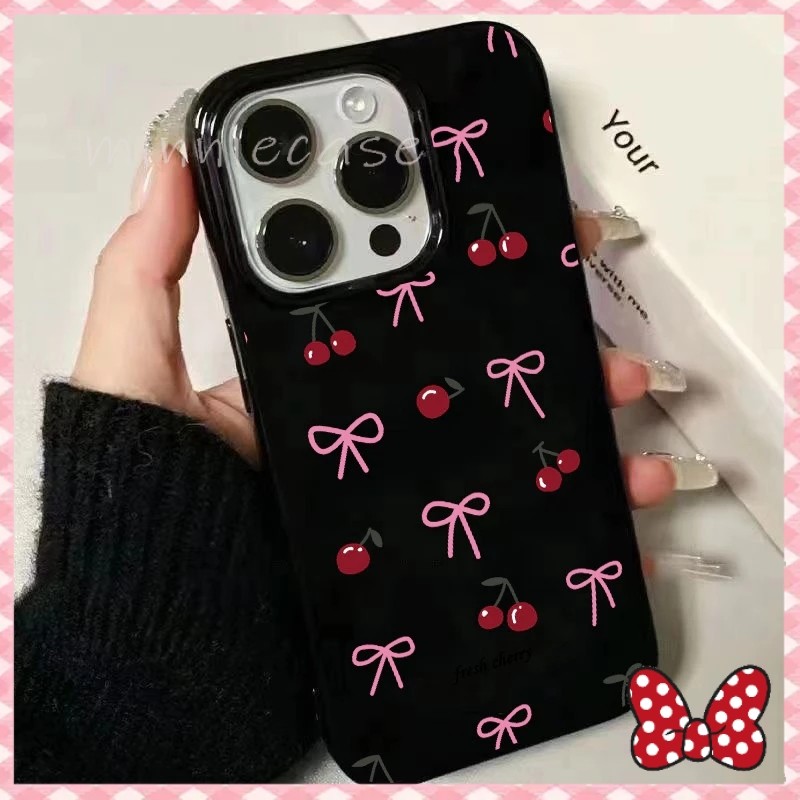 สำหรับ iPhone 17 Pro Max เคส ไอโฟน สีดำมันTPUซอฟท์เคส กันกระแทกกล้องป้องกัน โบว์ดอกไม้ เข้ากันได้กับ 11 14 13 12 Pro ราคา ถูกที่สุด ดีลบีเคเค แกลเลอรีภาพที่ 2